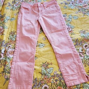 Anthropologie X Pilcro & the Letterpress cropped pink jeans size 28